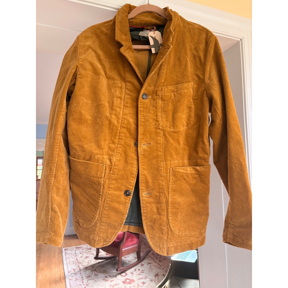 NWT Relwen Corduroy Trap Blazer Mustard Corduroy Utility Chore Jacket M